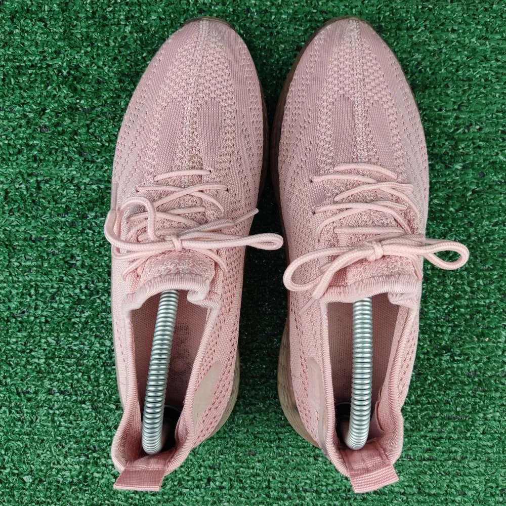Product of New York Sneakers Womens 8 Pink Sonic Knit‎ Athletic Casual Shoes